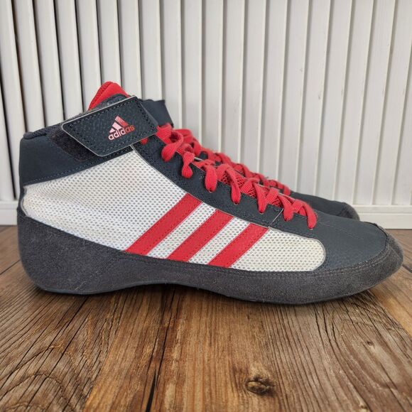 Adidas HVC Havoc Mens Size 11 Gray Red White Wrestling Boxing MMA Shoes GZ8451 - Picture 1 of 9